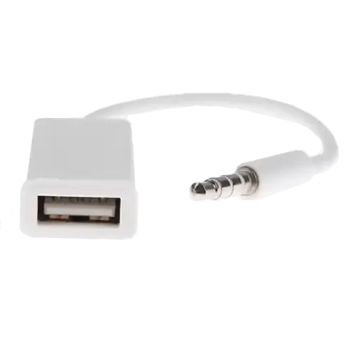 Adapter USB na AUX beli 17cm A017 slika 1