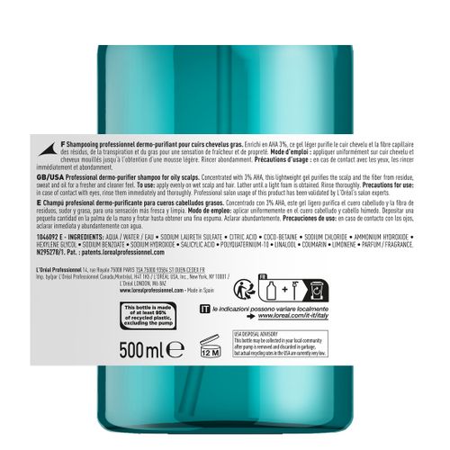 Loreal Professionnel Paris Scalp Advanced Anti-Oiliness Šampon Za Kožu Glave Sklone Mašćenju 300ml slika 12