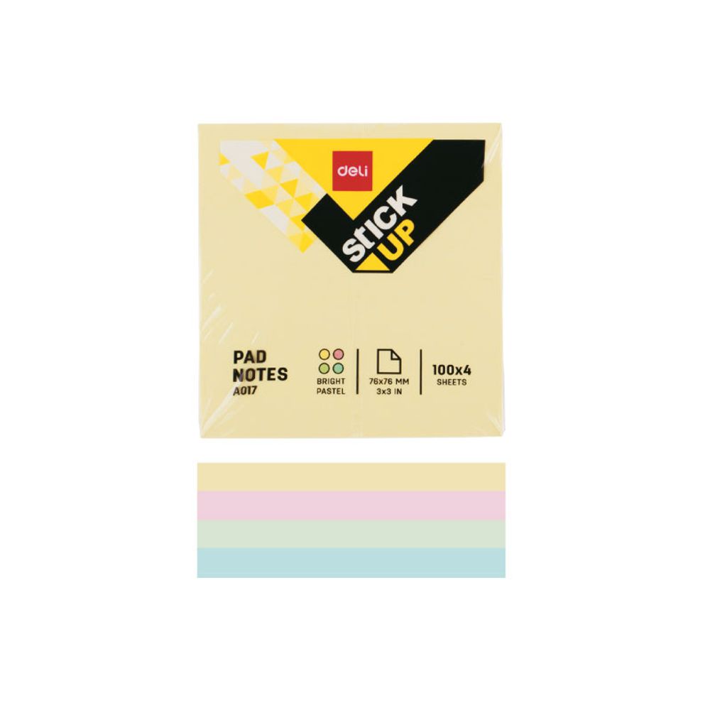 Deli Stiker kocka 76x76mm mix boje EA01703 - 100*4 lista slika 1