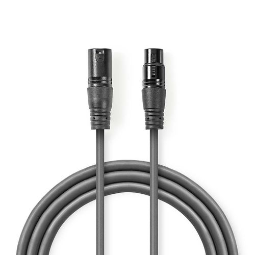 Kabel NEDIS, XLR (M) na XLR (Ž), sivi, 15m slika 1