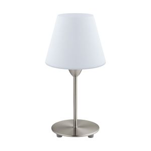 Eglo Damasco 1 Stolna Lampa - E14, Promjer 145 mm, Nikl-Mat/Bijela