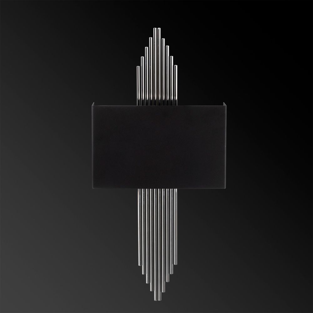 Elegantna Crno-Srebrna Zidna Lampa 614 slika 4