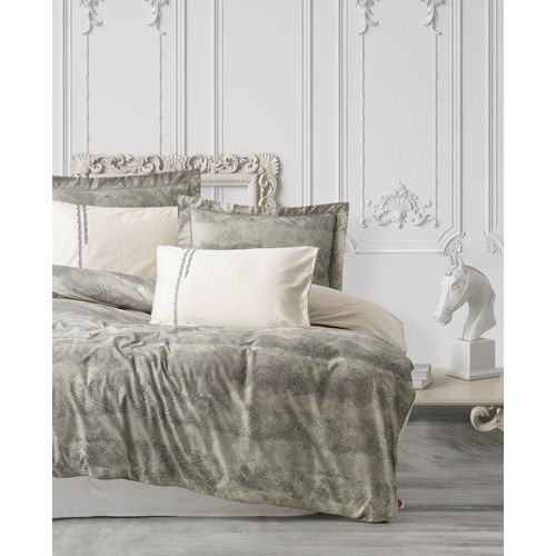 Set posteljine L'essential Maison Sendero - Khaki KhakiEcru Satin Double slika 1