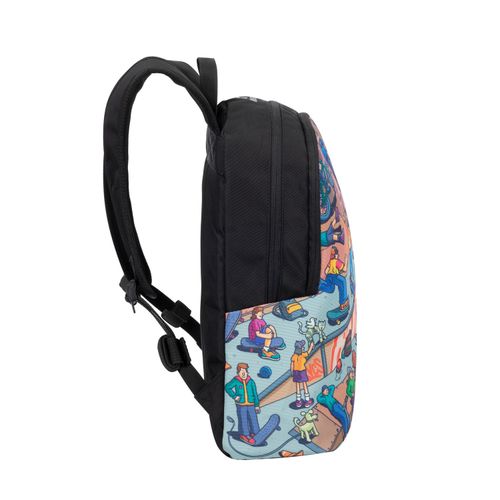 Ruksak RivaCase Agora 5420 black Urban Print backpack "Skaters", 12L slika 6