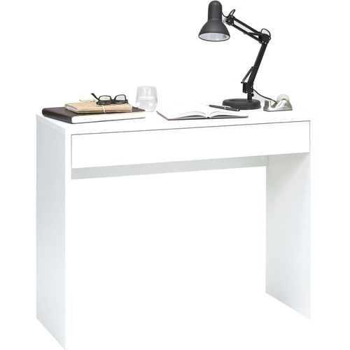 FMD radni stol sa širokom ladicom 100 x 40 x 80 cm bijeli slika 1