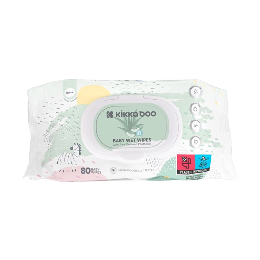 Kikka Boo Dječije vlažne maramice Aloe Vera & Panthenol, 80kom slika 1