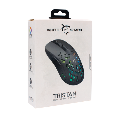 White Shark miš GM-9004 TRISTAN crni RGB / 12.000 dpi slika 16