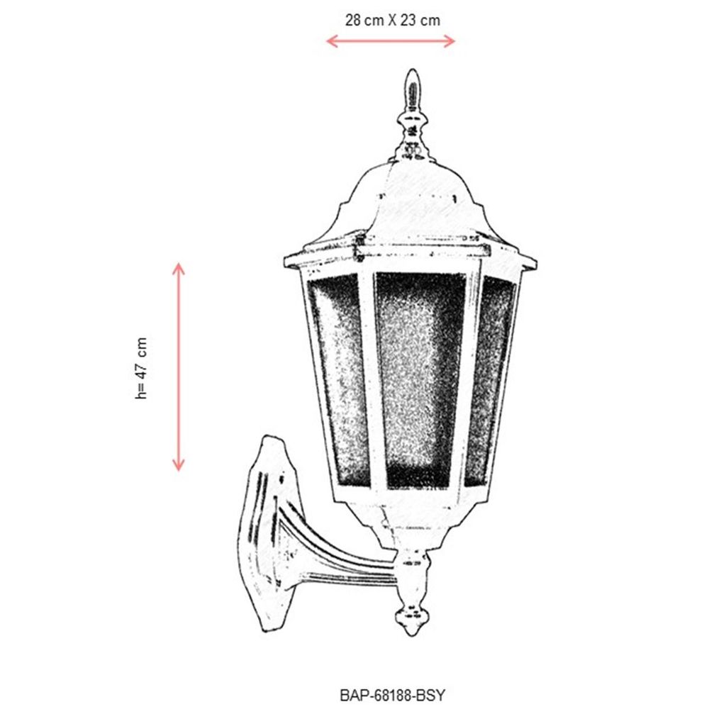 Spoljna zidna lampa "BAP-68188-BSY", crna slika 3