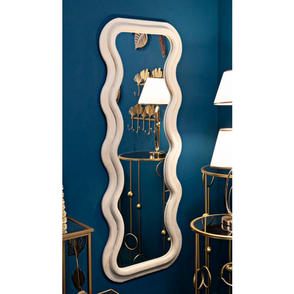 Mauro Ferretti Zidno ogledalo EMILY CREAM VELVET 60X6X160 cm slika 5