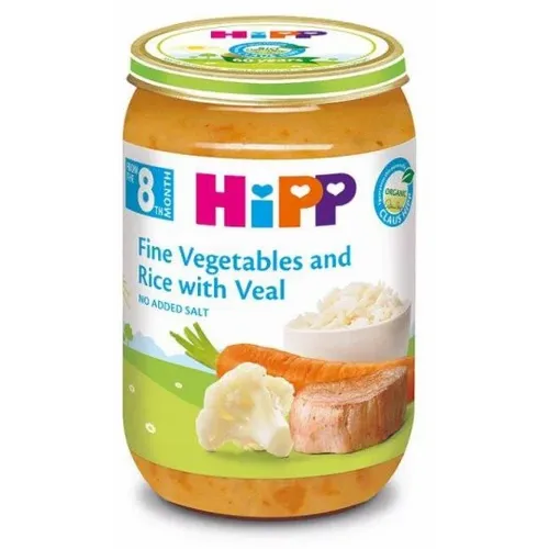 HIPP kašica povrće sa pirinčem i teletinom 220g 8M+ slika 1