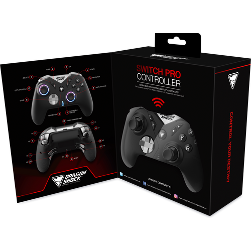 DRAGONSHOCK NEBULA PRO WIRELESS CONTROLLER BLACK SWITCH slika 5