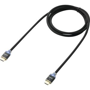 SpeaKa Professional HDMI priključni kabel HDMI A utikač, HDMI A utikač 5.00 m crna SP-7870020 audio povratni kanal (arc), pozlaćeni kontakti, obložen, s LED HDMI kabel