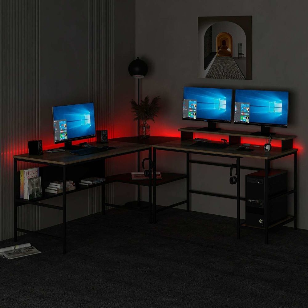 Greta RGB - Crni Radni Sto slika 4