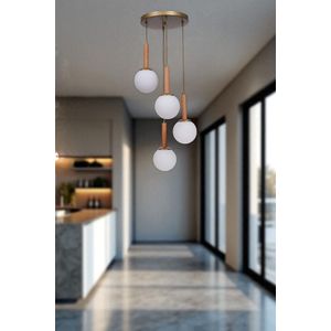 Opviq Luster 970, Bijela, Hrast, Zlatna