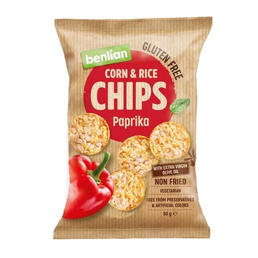 Benlian gluten free čips Paprika 50g slika 1