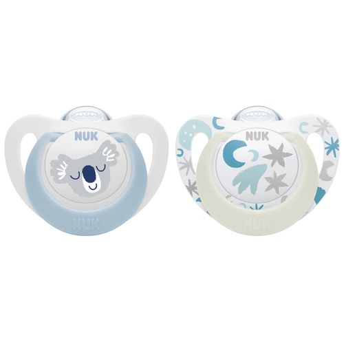 NUK duda varalica - silikon Star Day &amp; Night 0-6 m, 2/1 10730692 slika 3