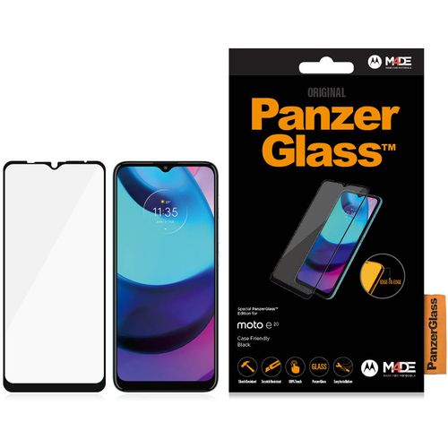 Panzerglass zaštitno staklo za Motorola E20 case friendly black slika 1