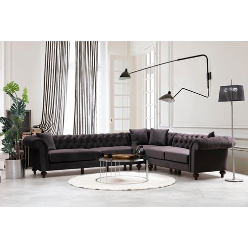 Atelier Del Sofa Kutna garnitura BOGART CORNER, desna, smeđa, Bogart Corner Right 3R-C-L2 Brown slika 1