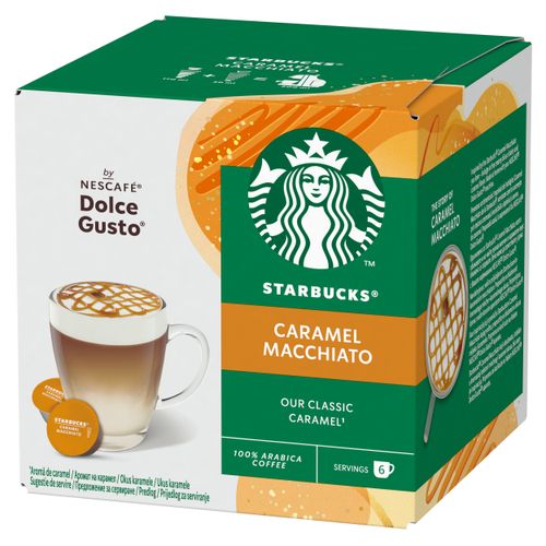 STARBUCKS Caramel Macchiato by NESCAFÉ® Dolce Gusto®, kapsule za kavu, (12 kapsula / 6 napitaka), kutija, 127,8 g slika 1