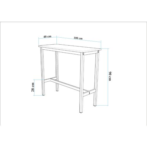 Mola 100 - Barok Black Black Bar Table slika 4