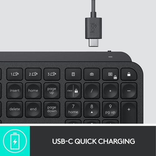 Logitech tipkovnica MX Keys S, grafitna, SLO raspored slika 2