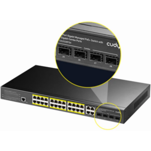 Cudy GS2028PS4-400W, 10/100/1000M 24-Port POE + 4Port Uplink Gigabit Managed Switch slika 3