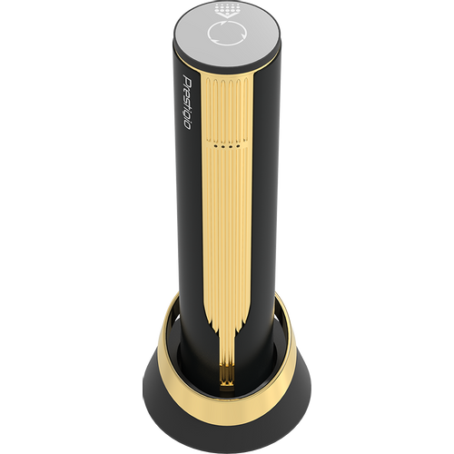 Prestigio Maggiore, smart wine opener, 100% automatic, opens up to 70 bottles without recharging, foil cutter included, premium design, 480mAh battery, Dimensions D 48*H228mm, black + gold color. slika 6