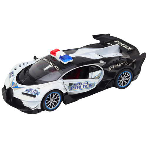 Auto na daljinsko upravljanje RC Police Car in 1:12 - bijeli slika 2