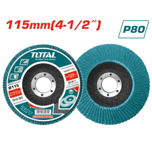 TOTAL Lamelni brusni disk 115mm za metal,P80,zirconium TAC641153