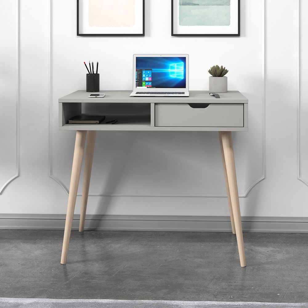 Siva, Drvena Radna Stolica GreyWooden slika 3