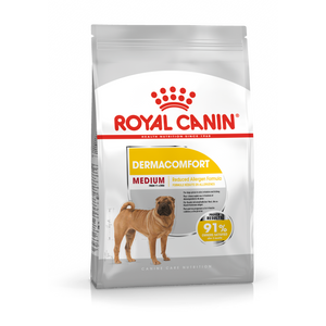 ROYAL CANIN CCN Dermacomfort Medium, potpuna hrana za pse - Za odrasle i starije pse srednje velikih pasmina (od 11 do 25 kg) - Stariji od 12 mjeseci - Psi skloni iritaciji kože i češanju, 3 kg