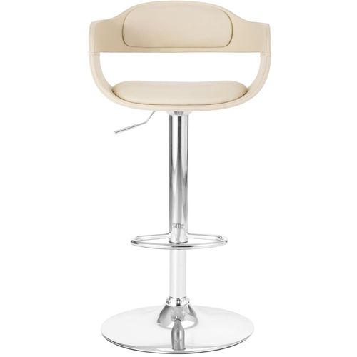 Barski stolac od umjetne kože bijeli slika 31