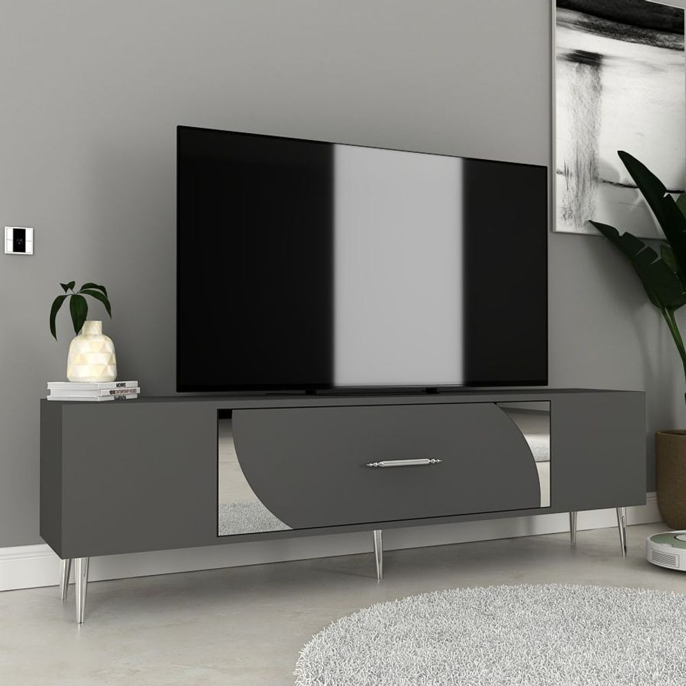 TV stalak Dekop2, boje antracit i srebrna slika 2