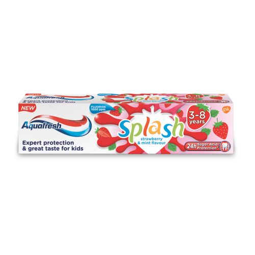 Aquafresh dečija pasta za zube Splash  3-8g 50ml slika 1