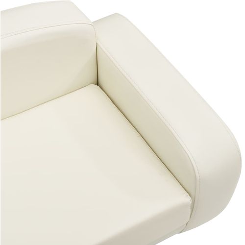 Sofa za pse krem-bijela 80 x 50 x 40 cm od umjetne kože slika 24