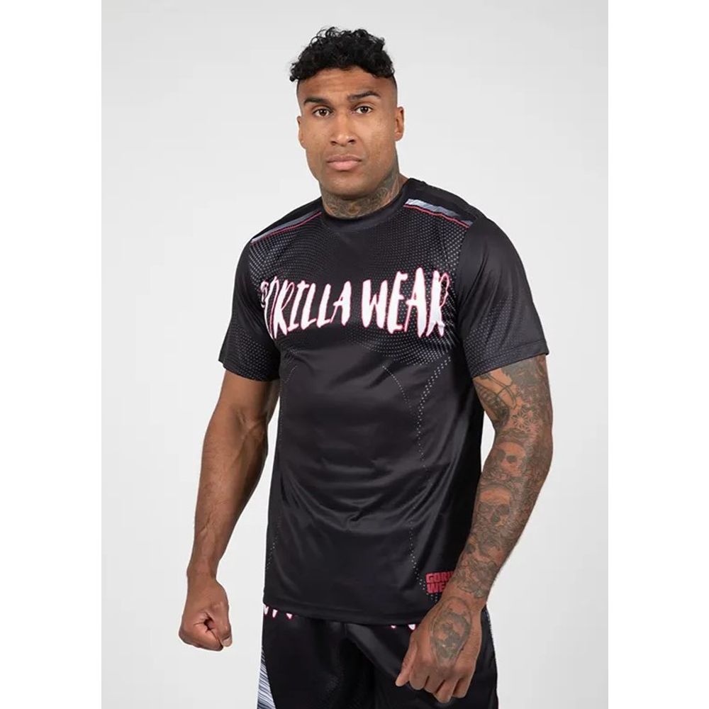Gorilla Wear CLAYTON Majica, Crno/Crvena slika 1