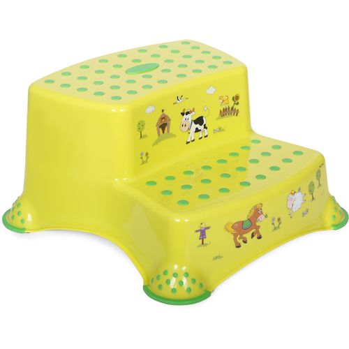 LORELLI DOUBLE STEP STOOL Pomoćna Stepenica za Dijete Funny Farm Green Meadow slika 1