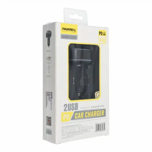 PAVAREAL auto punjač Type C PD 20W + 2x USB 4.8A PA-CC65 crni slika 6