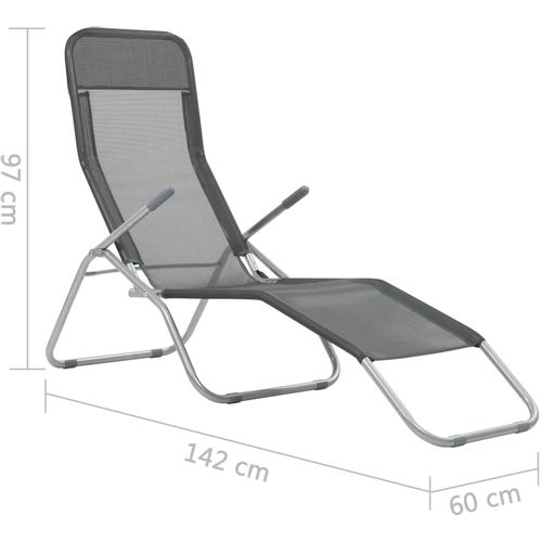 Sklopive ležaljke za sunčanje od tekstilena 2 kom antracit slika 8