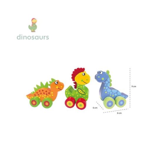 Orange tree toys Drveni set vozalica - 3 dinosaurusa slika 2