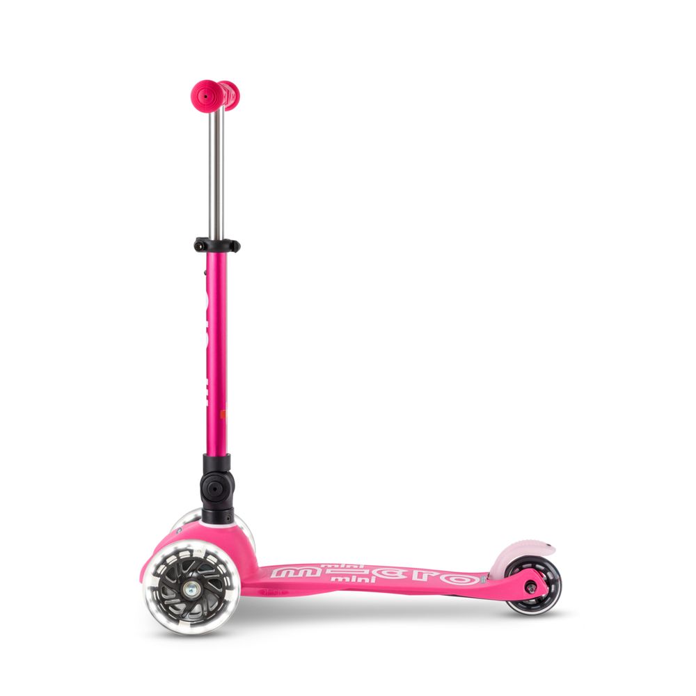 Micro Romobil Mini Deluxe Sklopivi LED, Roze slika 2
