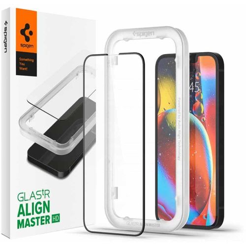 SPIGEN ALIGNMASTER GLASS TR. KALJENO STAKLO ZA iPHONE 13/13 PRO slika 1