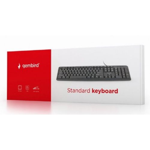 KB-U-103 ** Gembird Standardna tastatura US layout black USB A (303) slika 3