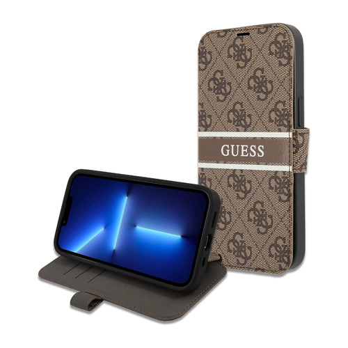 Maska Guess Stripe Bk Pu za iPhone 13 Pro 6.1 braon (GUBKP13L4GDBR) slika 1