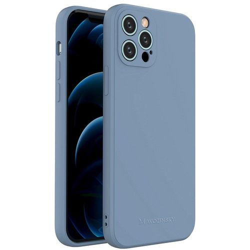 Wozinsky Color Case silikonska fleksibilna izdržljiva futrola iPhone 12 Pro plava slika 1