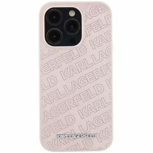 Originalna torbica KARL LAGERFELD Hardcase KLHCP15LPQKPMP za iPhone 15 Pro (prošiveni uzorak / roza) slika 3