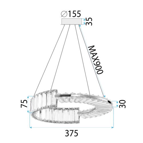 LED svijetiljka APP1526-CP40 GOLD slika 10