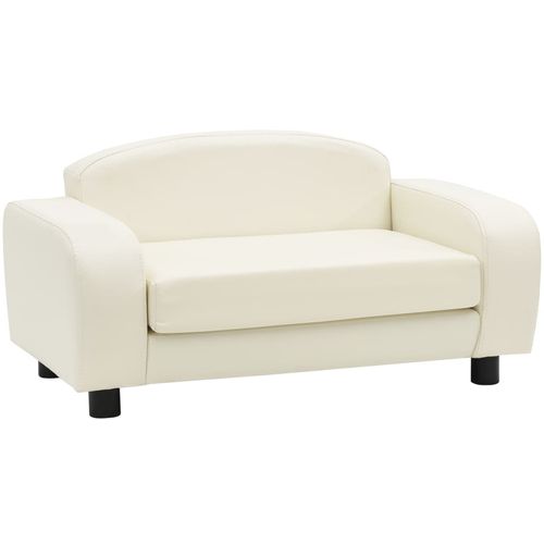 Sofa za pse krem-bijela 80 x 50 x 40 cm od umjetne kože slika 37
