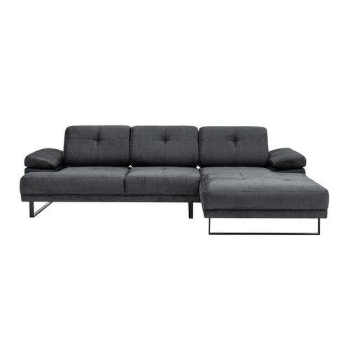 Atelier Del Sofa Kutna garnitura, Antracit, Mustang Large Right - Antracite slika 5