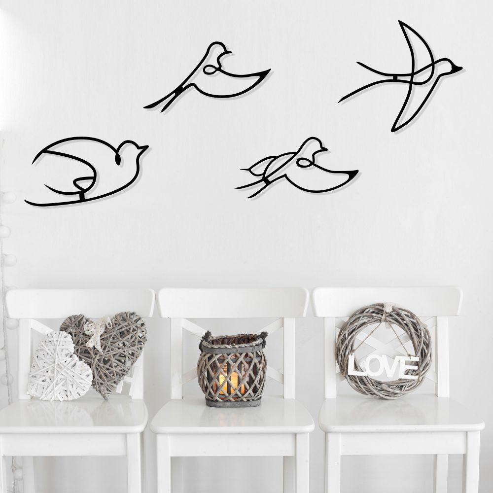 Decorative metal wall accessory Hope, colour: black slika 1
